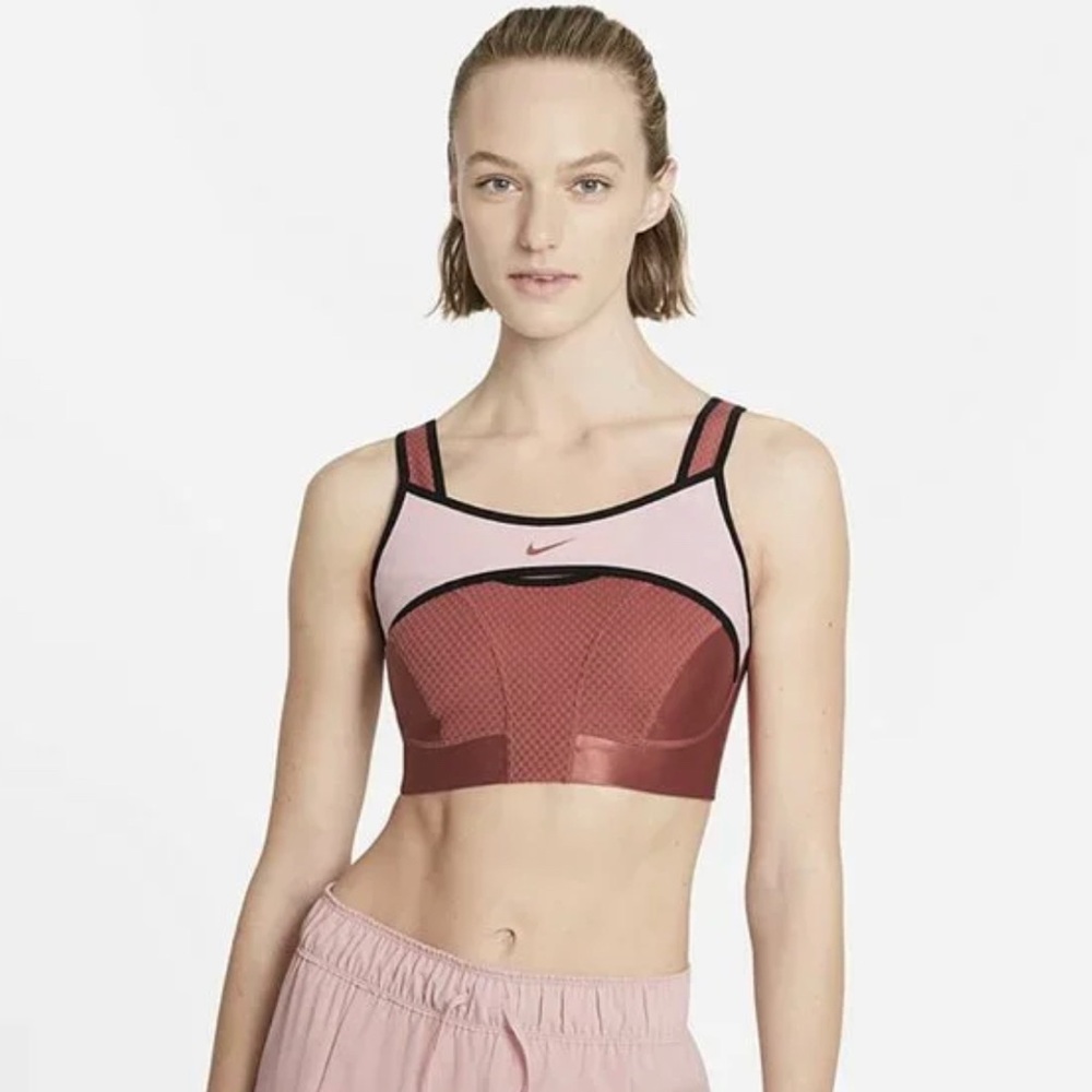 Nike Canyon Rust/ pink glaze Alpha Ultrabreathe Bra size large NEW WITH TAGS NWT